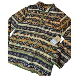 Nebraska Logo Home Free Mens XL Aztec Sherpa Fleece Pullover Southwestern
